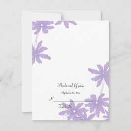Paarse Daisies Wedding Reception Place card Kaart