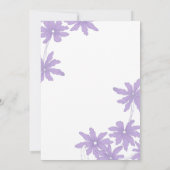 Paarse Daisies Wedding Save the Date (Achterkant)