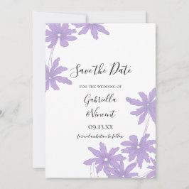 Paarse Daisies Wedding Save the Date