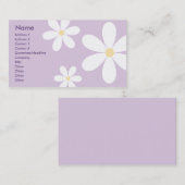 Paarse Daisies - Zakelijk Visitekaartje (Voorkant / Achterkant)