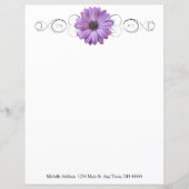 Paarse Daisy - Aangepast vel papier (Voorkant)