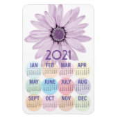  Paarse Daisy | Aangepaste agenda 2021 Magneet (Verticaal)