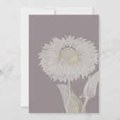 Paarse Daisy Antiek bruiloft bespaart de datum Save The Date (Achterkant)