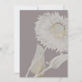 Paarse Daisy Antiek Rehearsal Dinner Invitation Kaart (Achterkant)