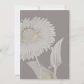 Paarse Daisy Antiek Weddenschap Brunch Uitnodiging (Achterkant)