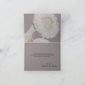 Paarse Daisy Antiek Weddenschap Hartelijk dank Bedankkaart (Binnen)