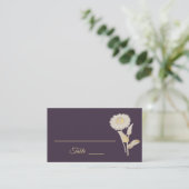 Paarse Daisy Antiek Wedding Place Card Plaatskaartje (Staand voorkant)