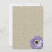 Paarse Daisy-Baby shower Kaart (Achterkant)