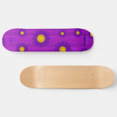 Paarse Daisy Brattle Bored Skateboard (Horizontaal)