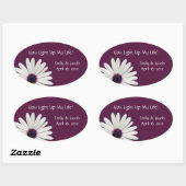 Paarse Daisy Candle Jar Bruiloft Favor Labels (Vel)