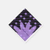 Paarse Daisy Chain Floral Pattern Napkins Servetten (Hoek)