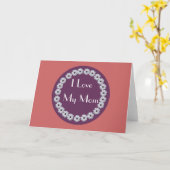 Paarse Daisy Circle Kaart (Gele Bloem)