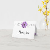 Paarse Daisy - Dank je wel Kaart (Gele Bloem)