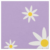 Paarse Daisy Fabric Stof (Close Up)