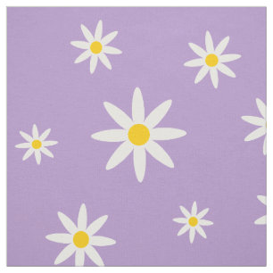 Paarse Daisy Fabric Stof
