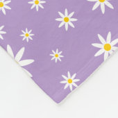 Paarse Daisy Fleece Blanket Deken (Hoek)