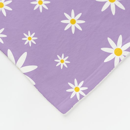 Paarse Daisy Fleece Blanket Deken (Hoek)