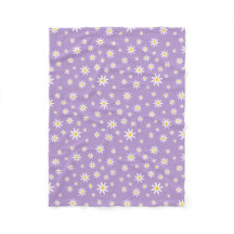 Paarse Daisy Fleece Blanket
