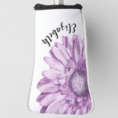 paarse daisy flower aangepaste naam womens golfheadcover (Draai 90)