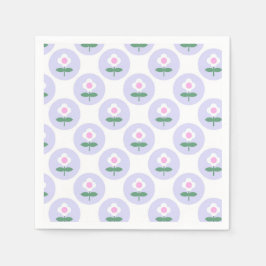 Paarse Daisy Flower Baby shower in Bloom Party Servet