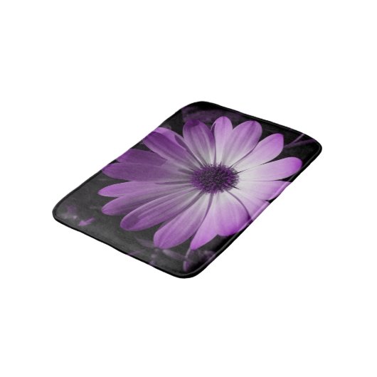 Paarse Daisy Flower Badmat (Gekanteld)