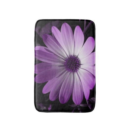 Paarse Daisy Flower Badmat (Voorkant Verticaal)