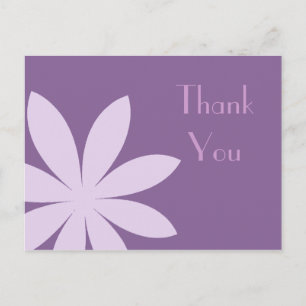 Paarse Daisy Flower bedankt Briefkaart