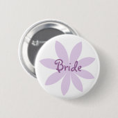 Paarse Daisy Flower Bride Ronde Button 5,7 Cm (Voorkant /achterkant)