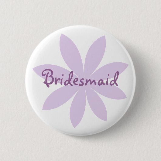 Paarse Daisy Flower Bridesmaid Ronde Button 5,7 Cm (Voorkant)