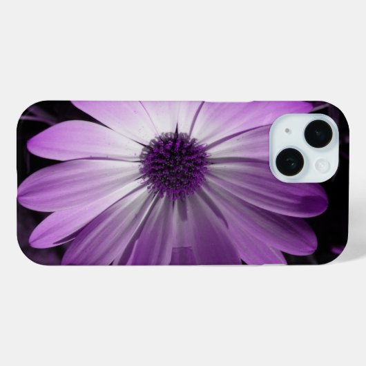 Paarse Daisy Flower Case-Mate iPhone Case (Achterkant (horizontaal))