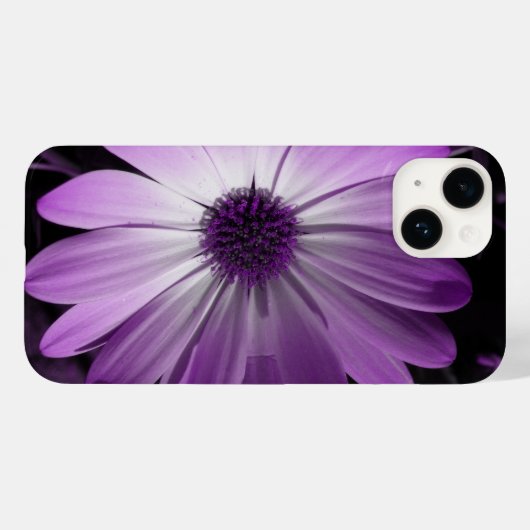 Paarse Daisy Flower Case-Mate iPhone Case (Achterkant (horizontaal))