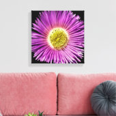 Paarse Daisy Flower Closee Boho Cheerful Floral Canvas Afdruk (Insitu (Woonkamer))