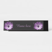 Paarse Daisy Flower Custom Desk Sign Bureau Naambordje (Voorkant)