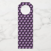 Paarse Daisy Flower Custom Fles Hangers (Achterkant)