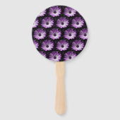 Paarse Daisy Flower Custom Hand Fan Handwaaier (Achterkant)