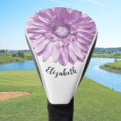  paarse Daisy Flower Custom Name Dames Golfheadcover