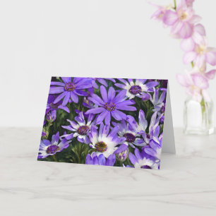 Paarse Daisy Flower Daisies Art Note Kaart