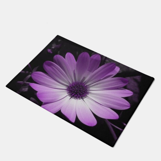 Paarse Daisy Flower Doormat Deurmat (Schuin)