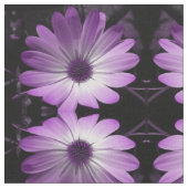 Paarse Daisy Flower Floral Patterned Craft Fabric Stof (Close Up)