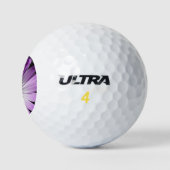 Paarse Daisy Flower Golf Ball Golfballen (Logo)
