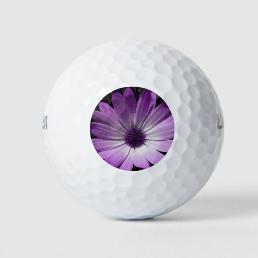 Paarse Daisy Flower Golf Ball Golfballen (Voorkant)