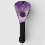 Paarse Daisy Flower Golf Driver Hoesje Golfheadcover (Voorkant)