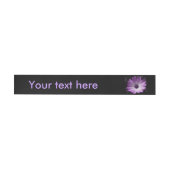 Paarse Daisy Flower Labels Adreslabel Wikkel (Individueel)