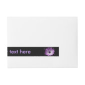 Paarse Daisy Flower Labels Adreslabel Wikkel (Voorkant)