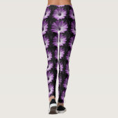 Paarse Daisy Flower Leggings (Achterkant)