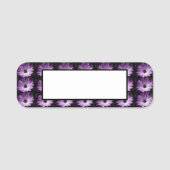 Paarse Daisy Flower Naamplaatje (Voorkant)