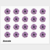 Paarse Daisy Flower Osteospermum aangepaste boeken Ronde Sticker (Vel)