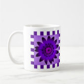 Paarse Daisy Flower, patroonstrips - Mok (Links)