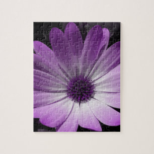 Paarse Daisy Flower Puzzle Legpuzzel