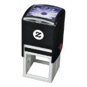 Paarse Daisy Flower Self Inking Stamp Zelfinktende Stempel (Product)